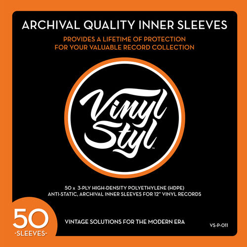 Vinyl Styl® VS-P-011 12 Inch Archival Inner Record Sleeves - HDPE - 50 Count