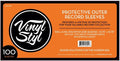 Vinyl Styl 12Inch Vinyl Outer Sleeve Polyethylene - 100 Count (Clear)