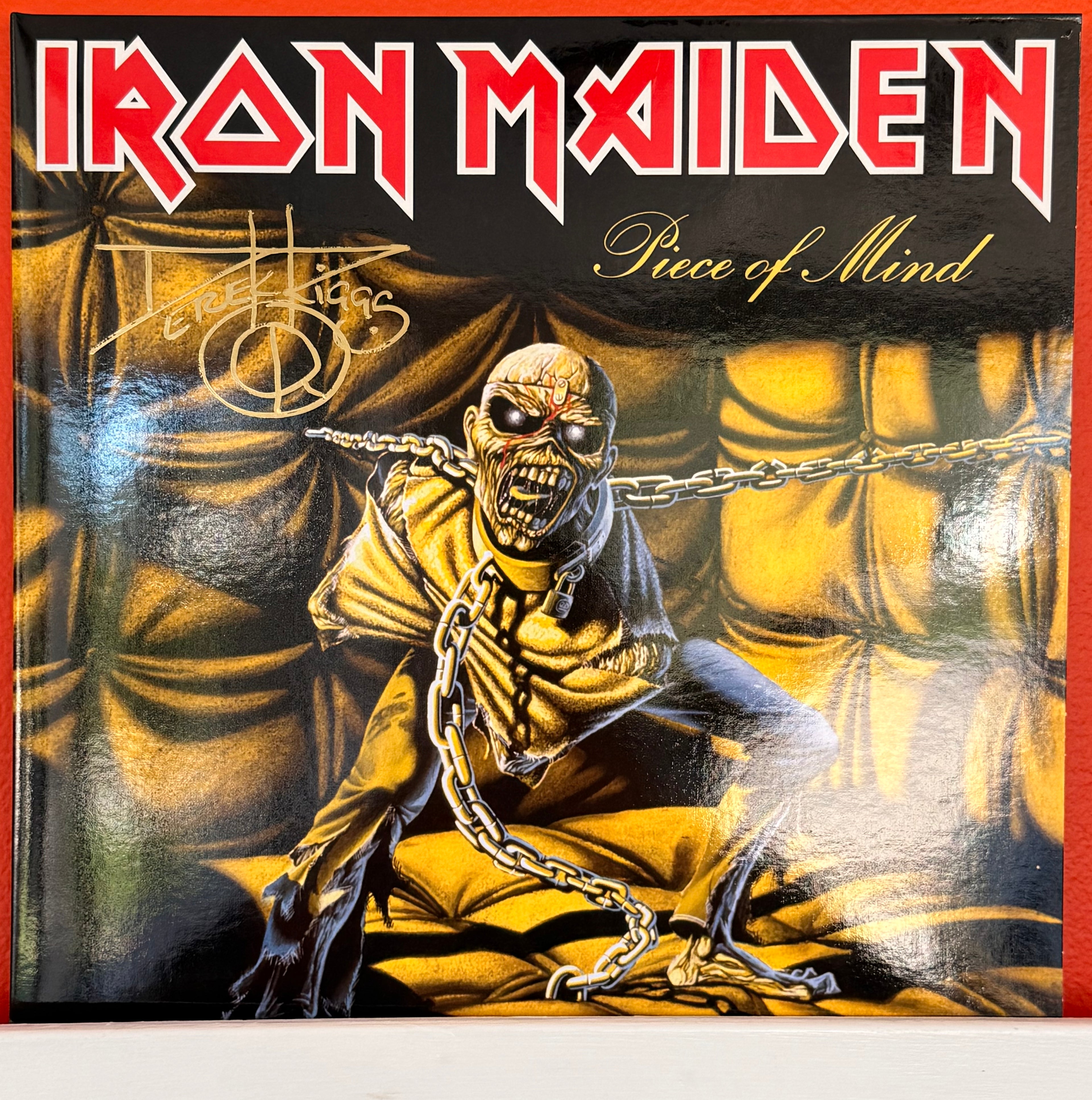 Iron Maiden - Piece Of Mind (New, Never Played, Signed by Derek Riggs)