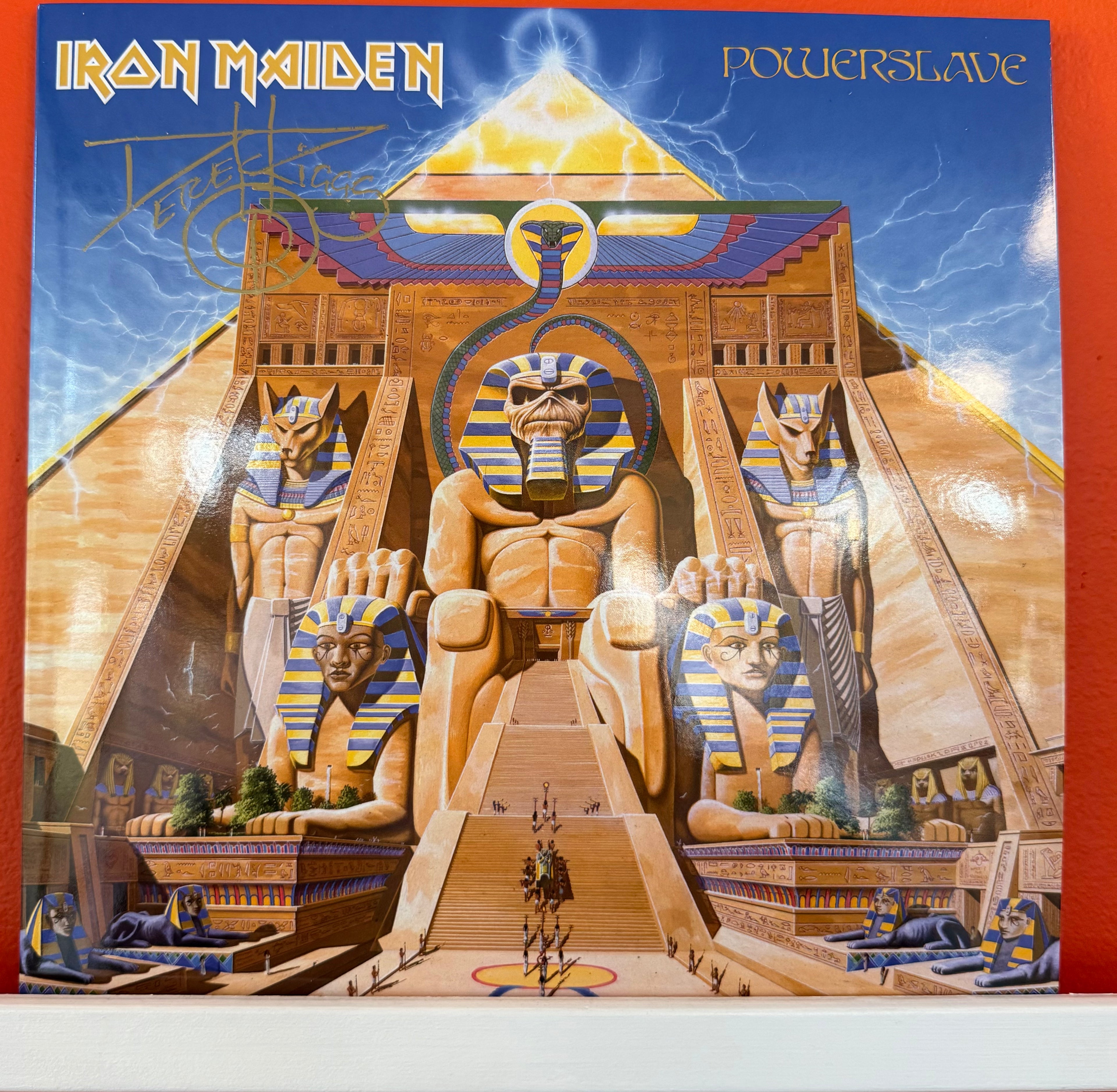 Iron Maiden - Powerslave (New, Never Played, Signed by Derek Riggs)