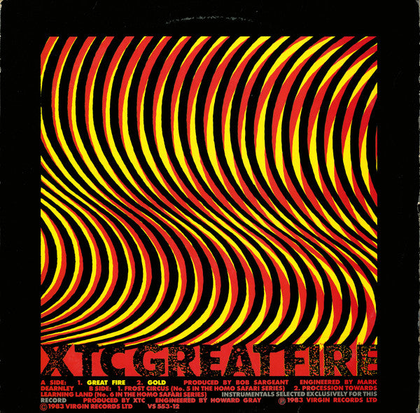 XTC -  Great Fire (1983, 45RPM)