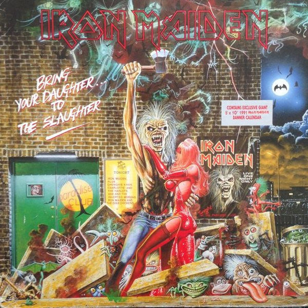 Iron Maiden – Bring Your Daughter... To The Slaughter (1990, w/Calendar Poster)