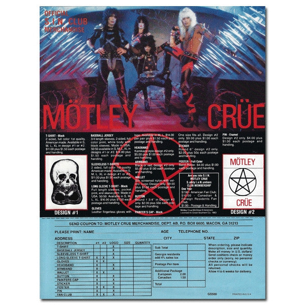 Mötley Crüe - Shout At The Devil (1983, w/Lyric Inner Sleeve & Merch Insert)