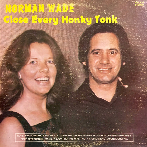 Wade, Norman - Close Every Honky Tonk (1978)