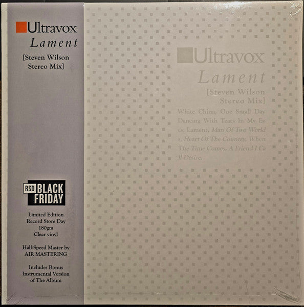 Ultravox - Lament - Steven Wilson Stereo Mix (RSDBF, Clear)