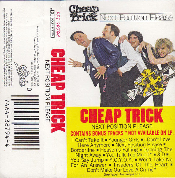Cheap Trick - Next Position Please (1983, Cassette)