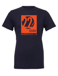 T-Shirt: Navy Shirt Orange Logo - S